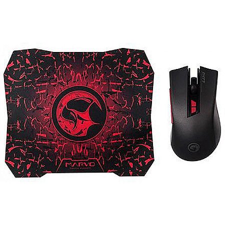 Kit Gamer Mouse Marvo M417 + Mousepad G1