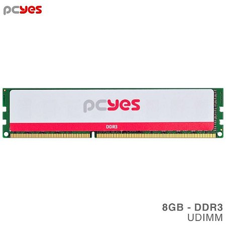 Memória RAM PCYES 8GB DDR3, 1600MHz, Udimm