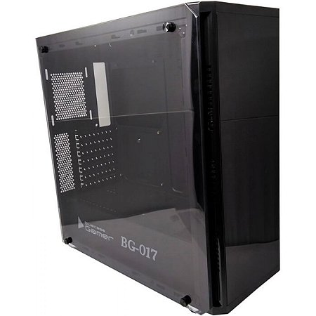 Gabinete Bluecase BG-017, Mid Tower, Lateral de Vidro Temperado, Preto