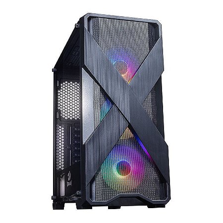 Gabinete Redragon Brawn, Mid Tower, Lateral de Acrílico, Preto