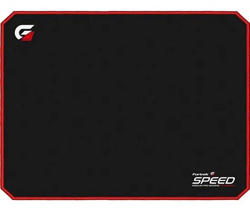 Mousepad Gamer Fortrek Speed, MP26A, 32 X 24cm Preto/Vermelho