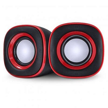 Caixa de Som Vinik Effect, 4W RMS, Preta e vermelha