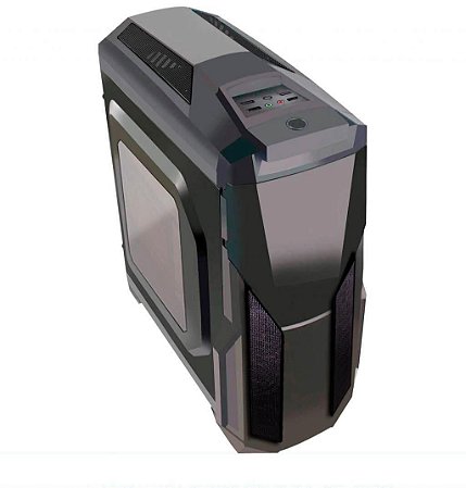 Gabinete Pixxo HTL017L06S, Mid Tower, Lateral de Acrílico, Preto