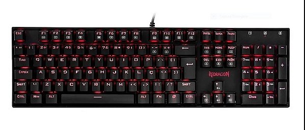 Teclado Gamer Mecânico Redragon Mitra K551-1, Swich Azul, ABNT2
