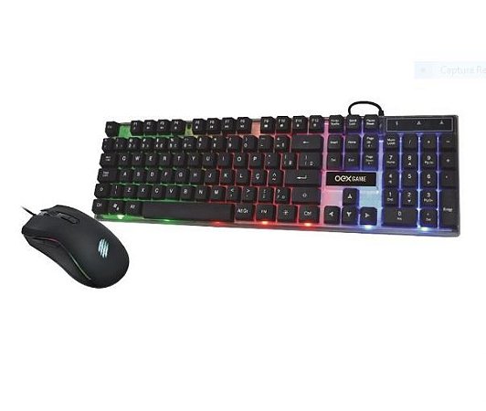 Kit Gamer Teclado + Mouse OEX Combo Horus, TM305