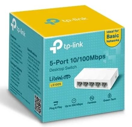 Switch TP-Link LiteWave LS1005, 5 Portas, 10/100Mbps