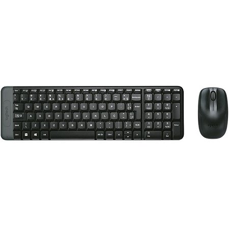 Kit Teclado + Mouse Logitech MK220, Wireless, ABNT2