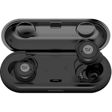 Fone de Ouvido Intra Auricular Bluetooth Bright Blacksound, 0514, Com Microfone, Preto