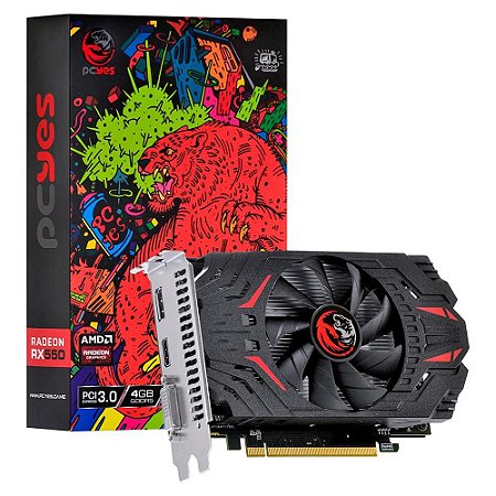 Placa de Vídeo PCYES AMD Radeon RX 550 4GB GDDR5