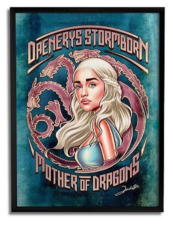 Quadro Decorativo Daenerys - 33 X 23 cm