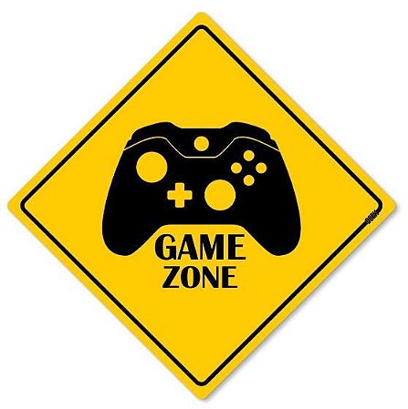 Placa Decorativa Game Zone, PD29, 30 X 30 cm