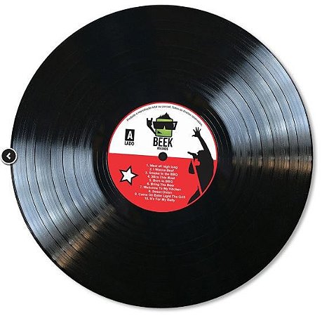 Placa Decorativa Disco de Vinil, PD31, 30 X 30 cm