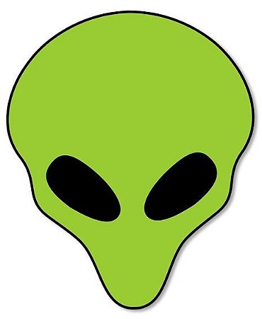 Placa Decorativa Alien, PD27, 24 X 20 cm