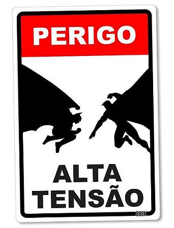 Placa Decorativa Perigo Alta Tensão, PD17, 24 X 16 cm