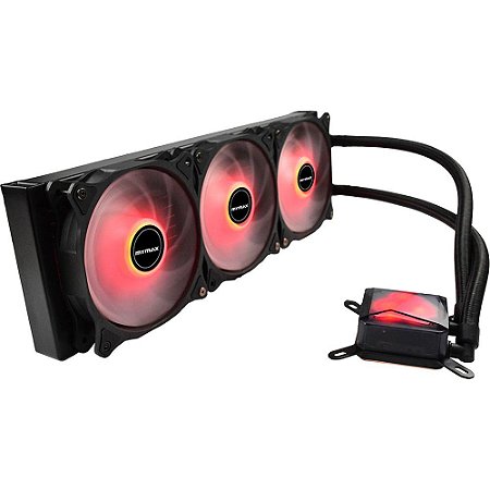 Water Cooler Mymax Algor 3x 120mm, Preto, LED Vermelho, MYC/FC-V2-360-RD