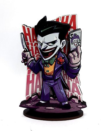 Miniatura 2.5D em MDF - DC Comics - Coringa - 14cm