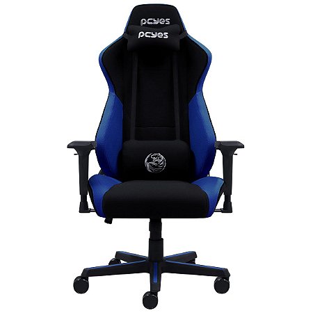 Cadeira Gamer PCYES Mad Racer V8 Turbo, Preto/Azul