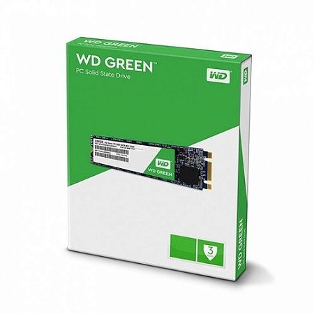 SSD WD Green M.2 2280 120GB, SATA III, Leitura 545MB/s, Gravação 465MB/s