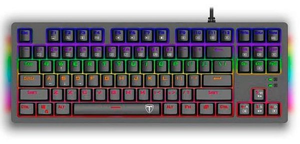Teclado Gamer Mecânico T-Dagger Bali RBW, ABNT2