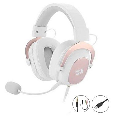 Headset Gamer Redragon Zeus 2 branco, H-510-