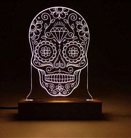 Luminária Caveira Mexicana