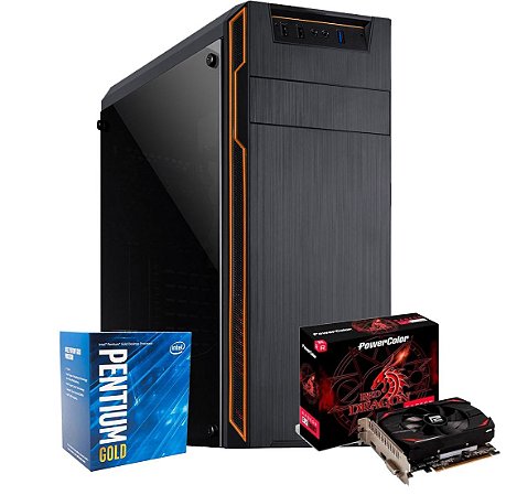 Computador Zeus III, Intel Pentium Gold G6400, RX 550 2GB, 8GB DDR4 2666mhz, HD 1TB, 420W, Gabinete