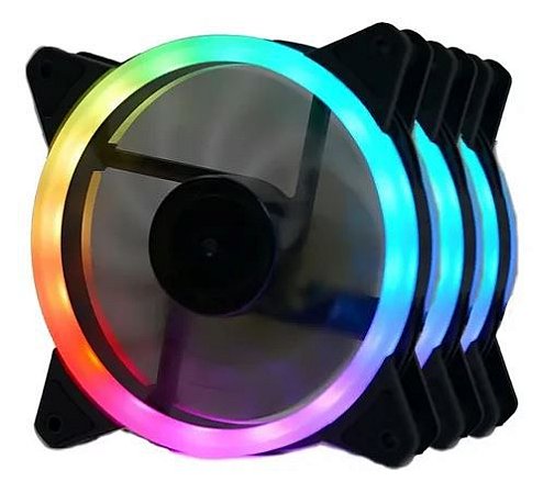 Kit Cooler Redragon GC-F011, 3 unidades, RGB, 120mm