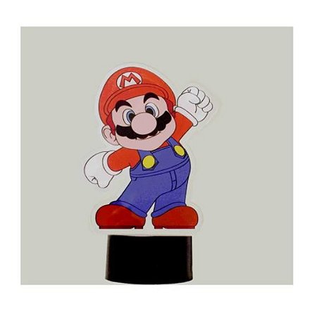 Luminária de Led RGB  com Impressão Digital  Super Mario LM7