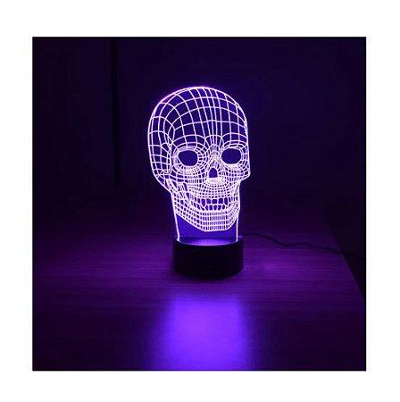 Luminária de Led RGB - Caveira LM1