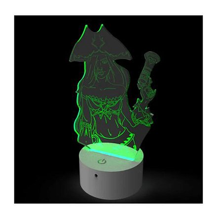 Luminária de Led RGB -  Miss Furtune League Of Legends LM6