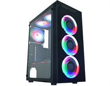 Gabinete Kmex Asgard III, Mid Tower, Com 3 Fans, Lateral de Vidro Temperado, Preto