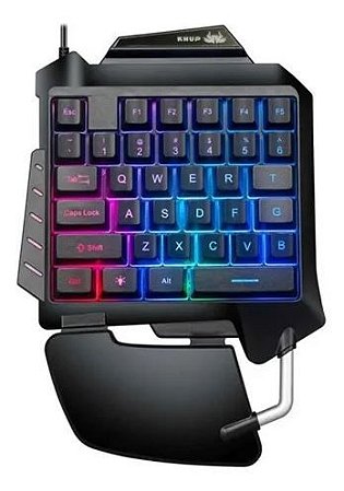 Teclado Gamer knup Single Hand, Rainbow TM006