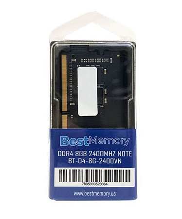 Memória RAM BestMemory 8GB DDR4, 2400MHz, Notebook