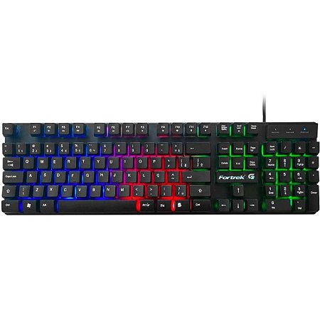 Teclado Gamer Fortrek G Blackfire, LED, Multimídia, ABNT2