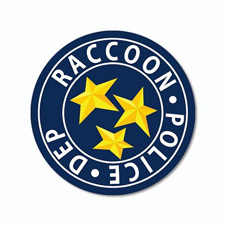 Placa Decorativa Resident Evil Reccoon police, redondo PD43, 20 X 20 cm