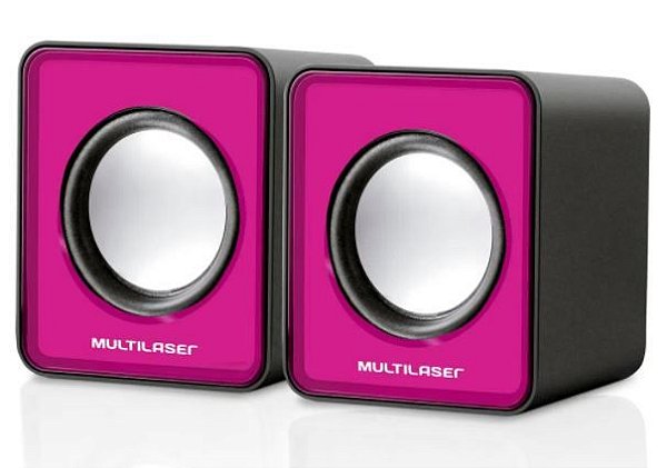 Caixa de Som Multilaser SP198, 3W RMS, Rosa