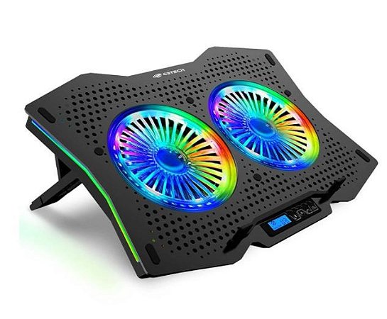 Base para Notebook C3 Tech NBC-400, Com 2 Fans, RGB