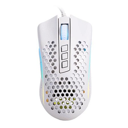 Mouse Gamer Redragon Storm Honeycomb RGB Branco 12400DPI