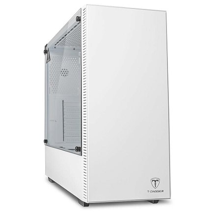 Gabinete Gamer T-Dagger Cube, Mid Tower, Lateral em Vidro Temperado, Branco