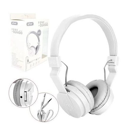 Headphone Knup Com Microfone P3, Branco KP-428