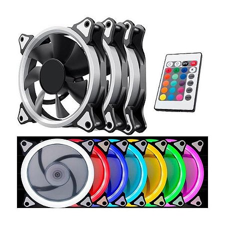 Kit Cooler Dex DX-123L, 3 unidades, RGB, 120mm