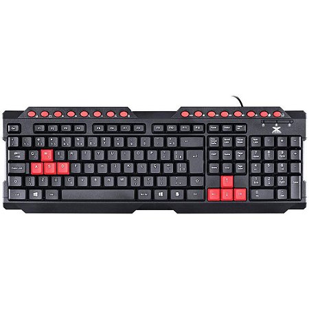 Teclado Gamer Vinik Dragon V2, ABNT2, Vermelho