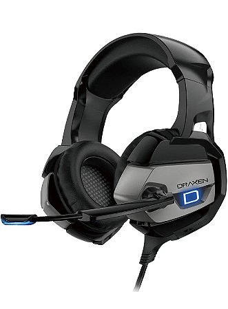 Headset Gamer Draxen DN103 LED Preto/Prata