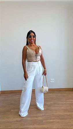 Cropped Courino Trançado Cores