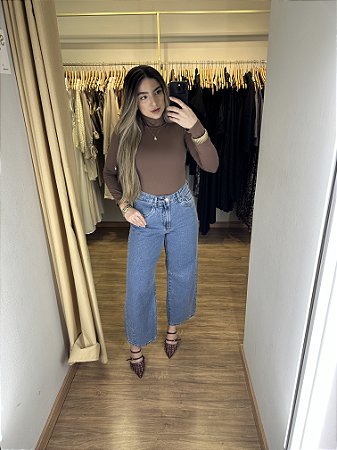 Body Poliamida Gola Manga Longa Cores