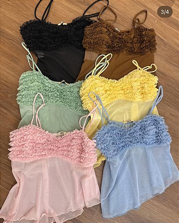 Bata Tule Frufru Cores