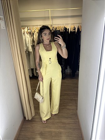 Macacão Alfaiataria Decote Cores