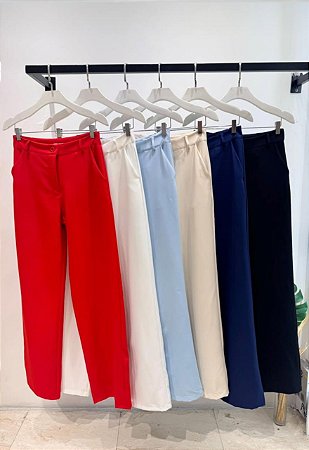 Calça Alfaiataria Pantalona Cores
