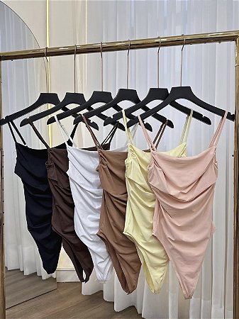 Body Alça Franzido Cores