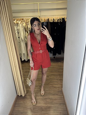 Macaquinho Alfaiataria Botões Cores